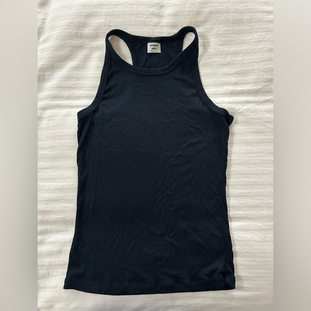 Aritzia Sunday Best Black Tank Top